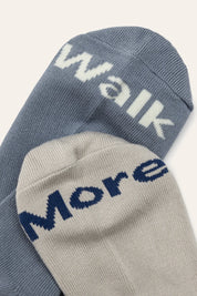 Aim High Club Walk More 適合她的襪子套裝 2 件灰藍色 1 件淺煙灰色