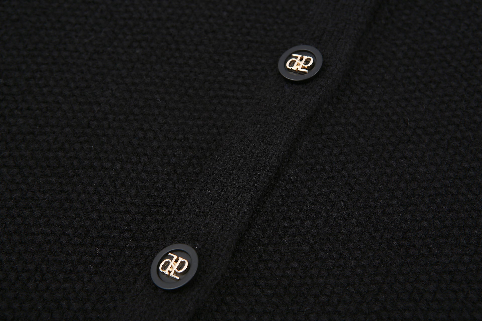 黑色半袖針織開襟衫