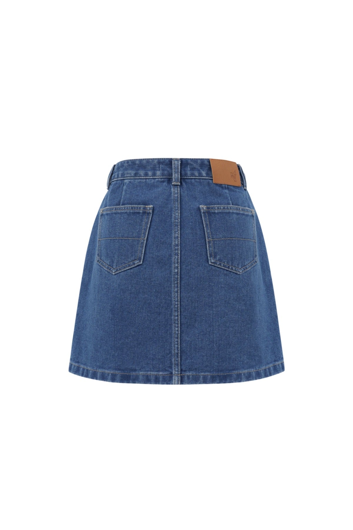 Mini Denim Skirt In Medium Blue