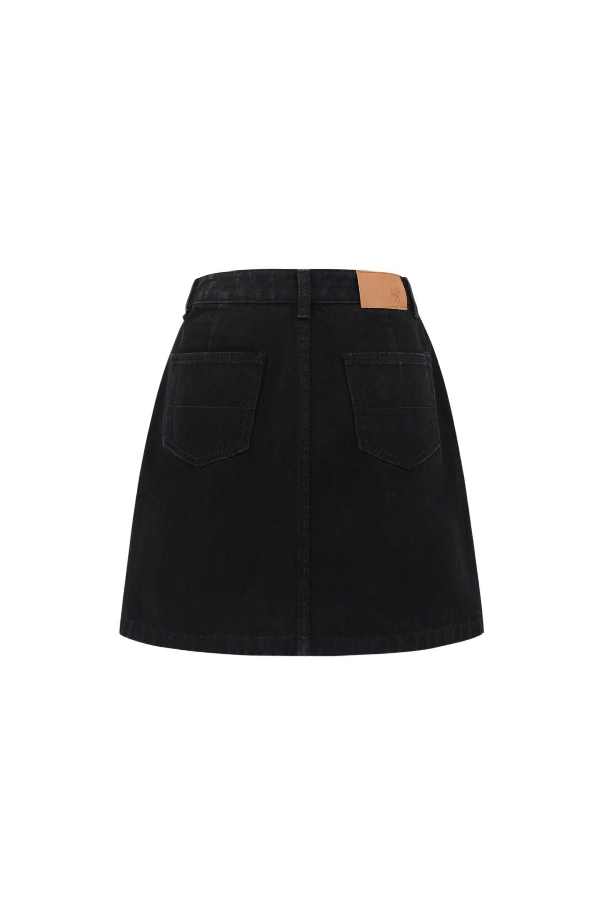 Mini Denim Skirt In Black