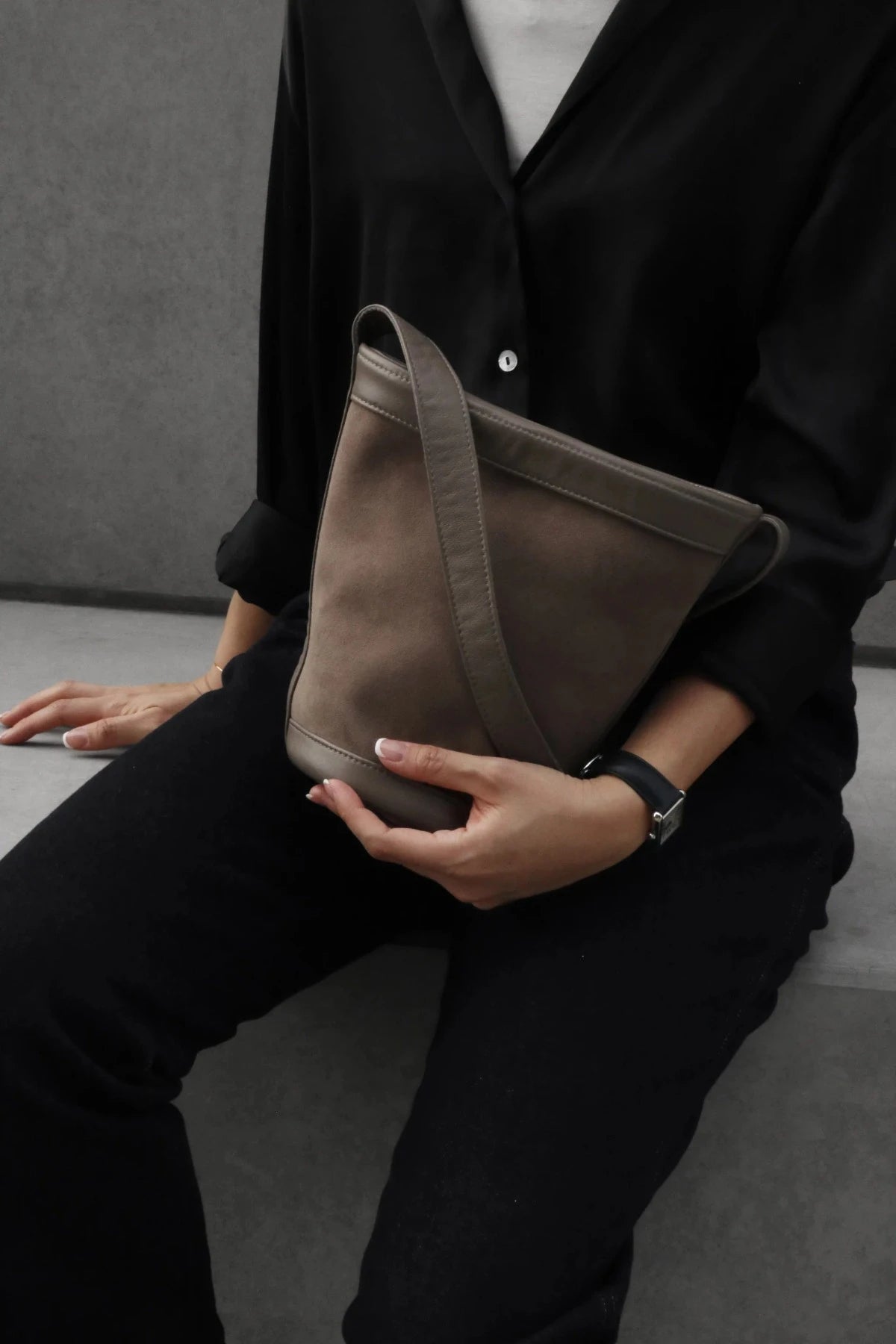 Basket Bag In Grey