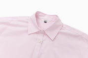 粉紅色條紋超大襯衫
