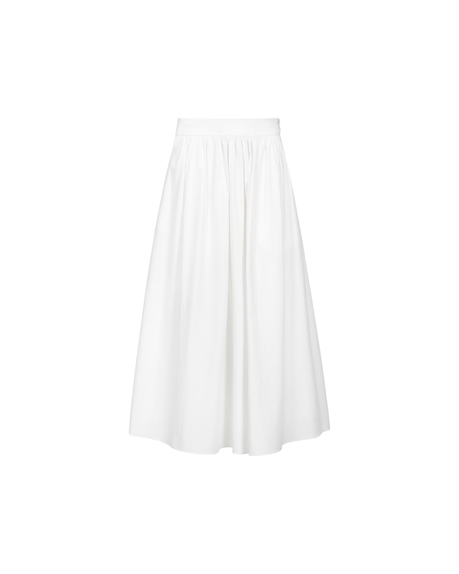 Button Flare Skirt In Ivory
