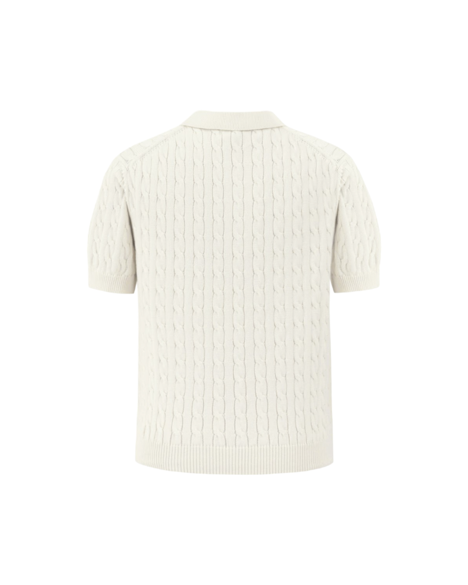 Dpwd Cable Polo Knit In Ivory