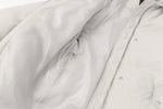 Fur Collar Long Padded Coat In Gray