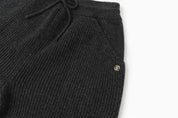 Alpaca Wool Knit Shorts In Charcoal