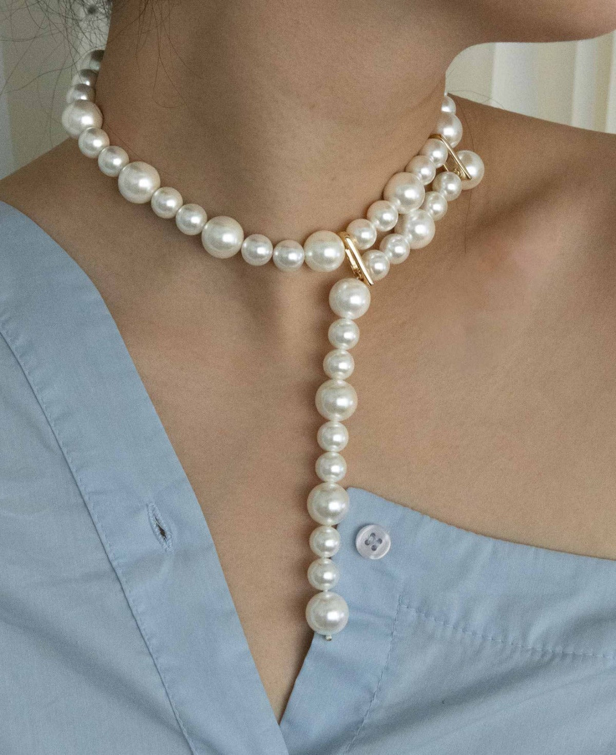 Chamani Pearl Choker Necklace