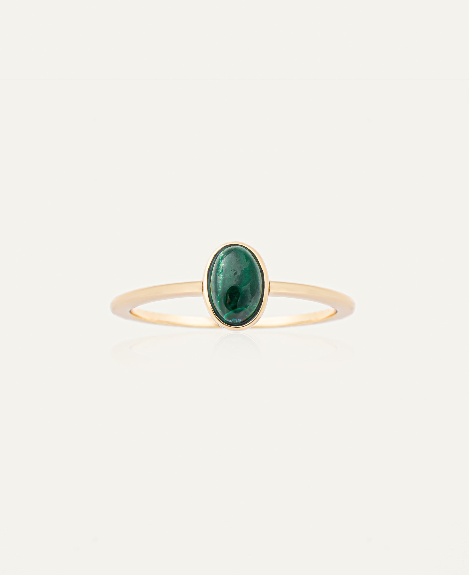 Jane Malachite Bezel Ring