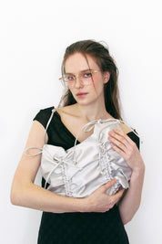 Multi-ribbon Bag In Silver