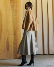 Cape Handmade Half Coat In Camel