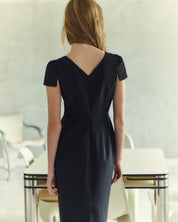 Refined Pocket Dress In Black