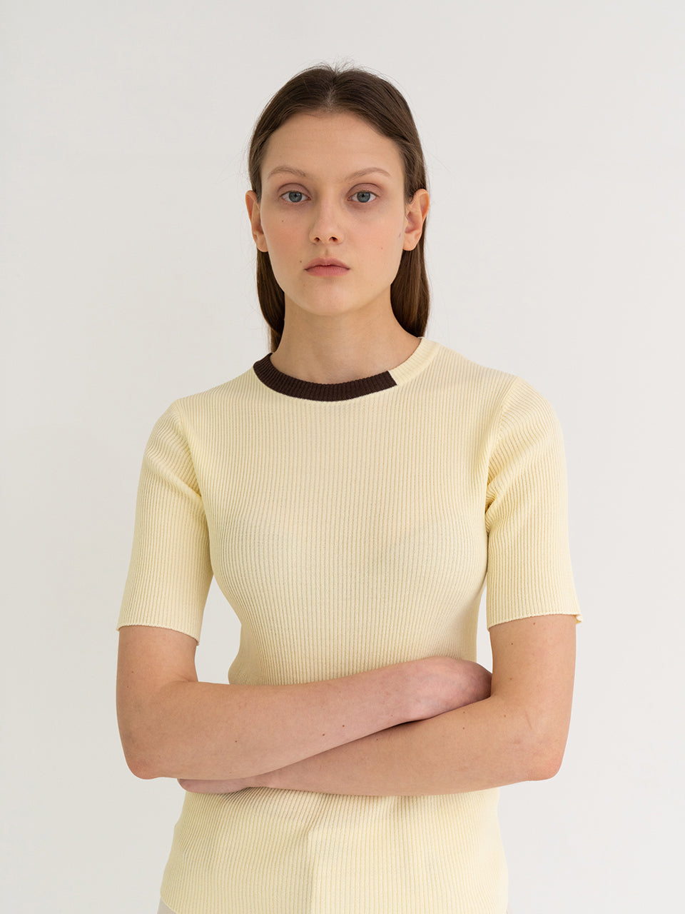 Curve Golgi Summer Knit Top In Butter