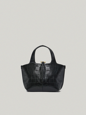 Panier Tote Bag In Pattern Black