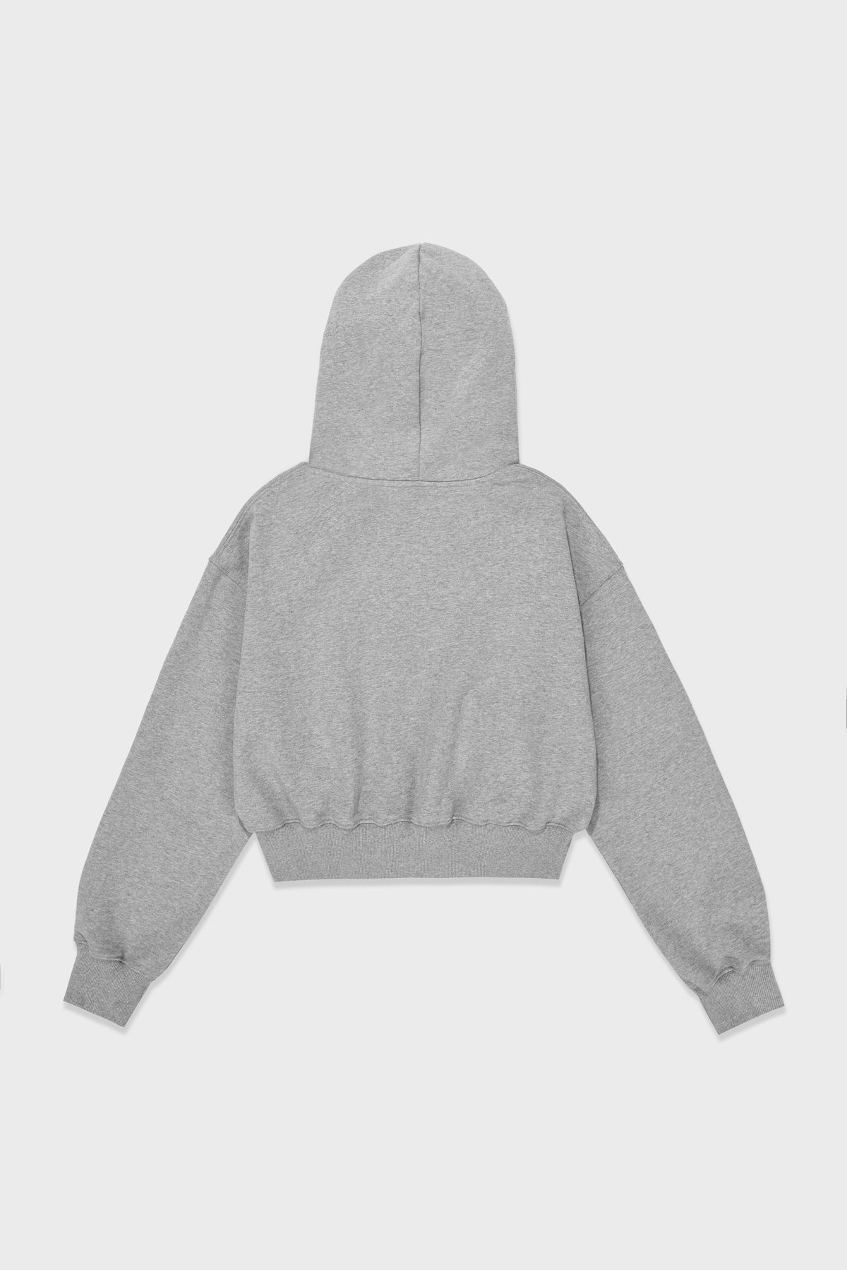 New Cropped Zip-up Hoodie In Gray