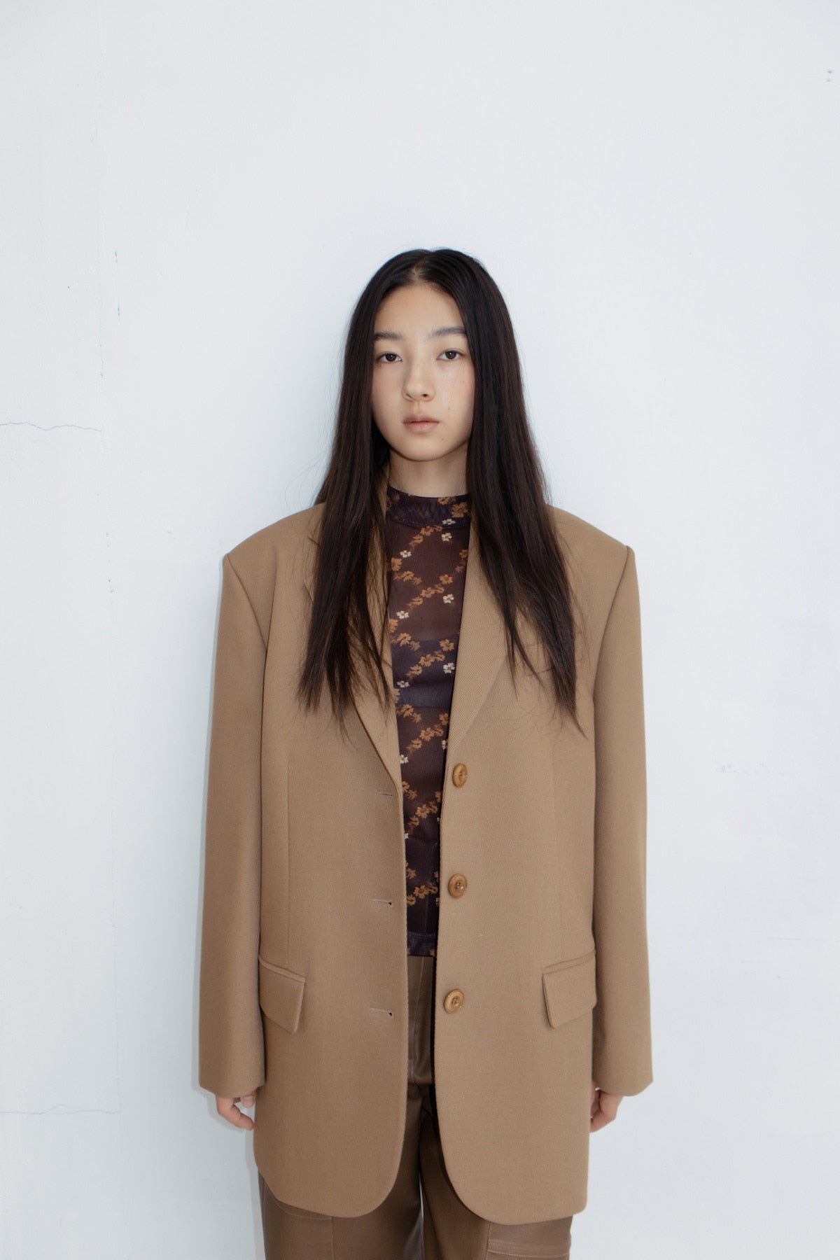 Oversize Tailored Jacket In Camel