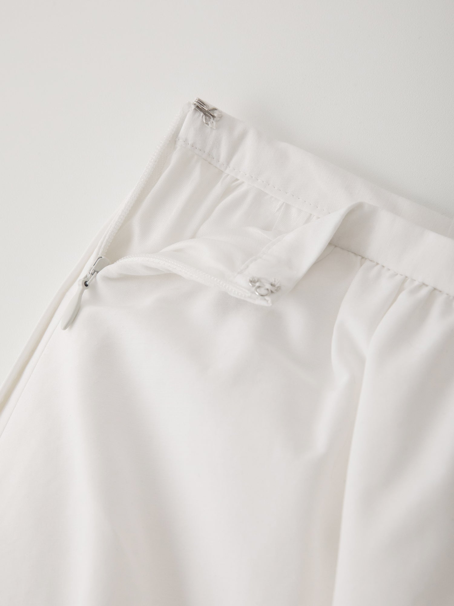 Shirring Long Skirt In White
