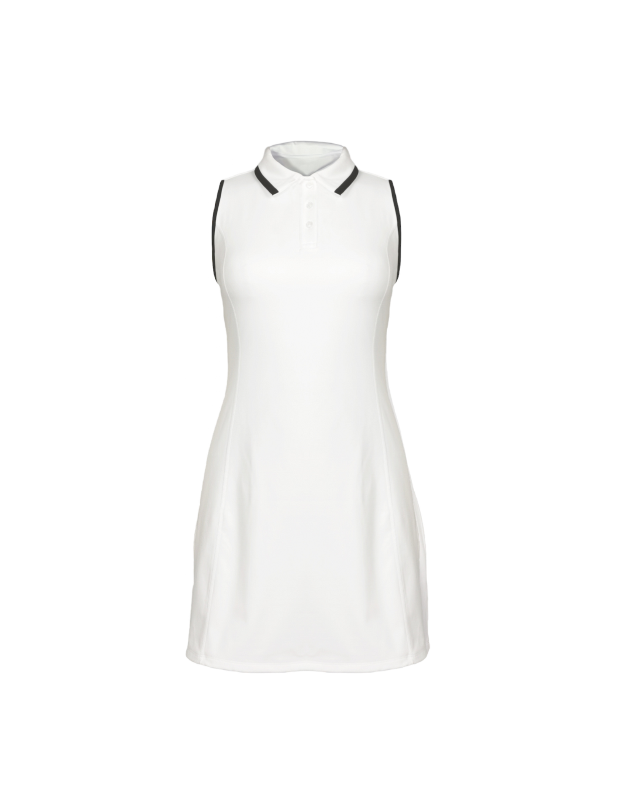 Contrast Tennis Dress In White