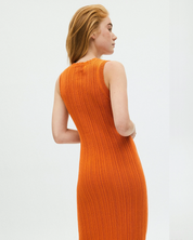 Breezy Sleeveless Knit Dress Clementine In Orange