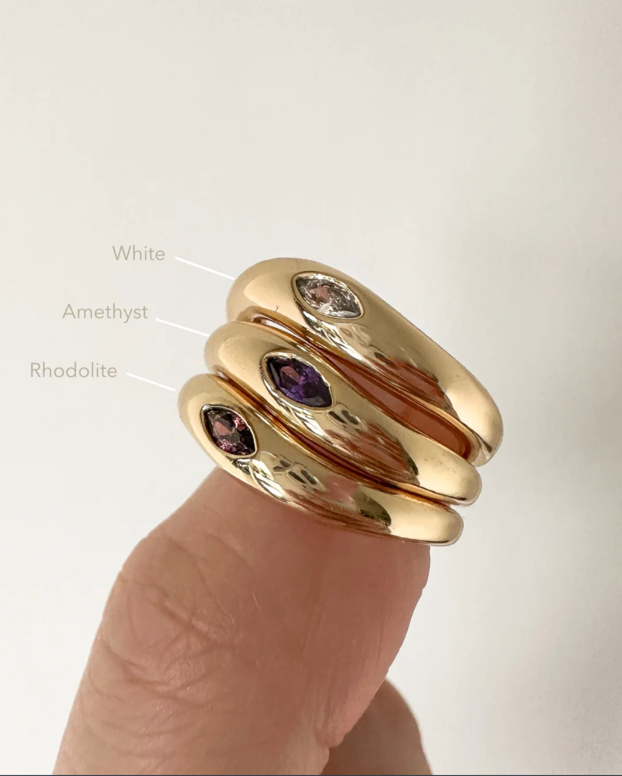 Renee Gypsy Rhodolite Gold Ring