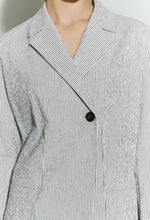 Striped Seersucker Jacket In Gray