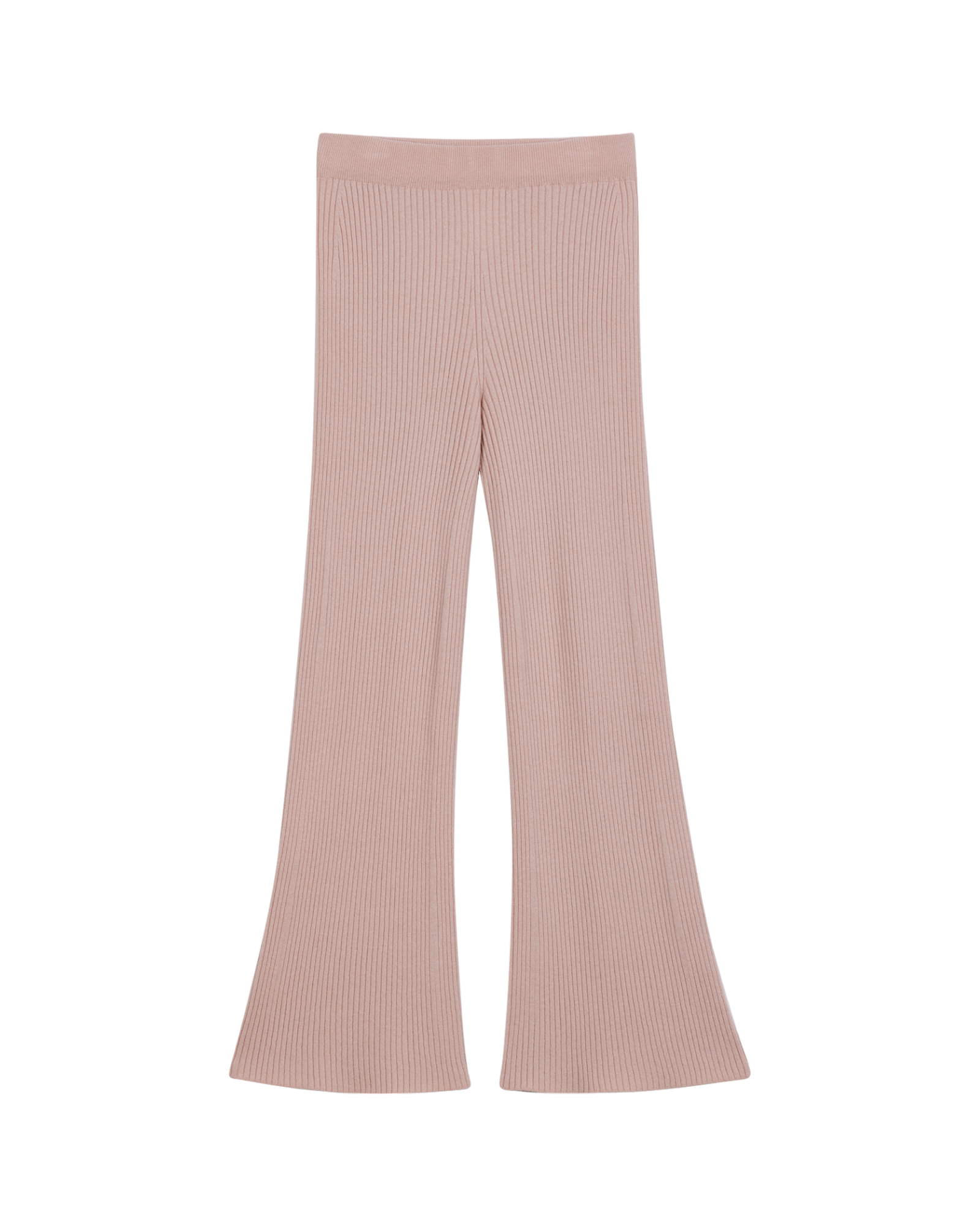 Wide Leg Knit Pants In Pink