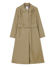 Padded Trench Coat In Beige