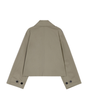 Overfit Epaulet Coat In Khaki