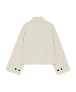 Overfit Epaulet Coat In Ivory