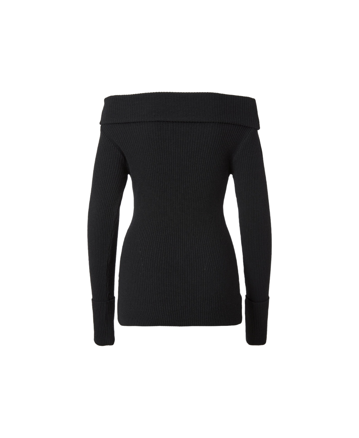 Wool-blend Off-shoulder Sweater In Black