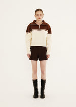 Knit Short Pants In Brown