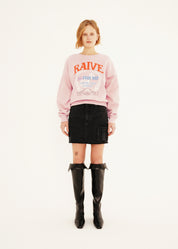 Raive Graphic Sweatshirt In Pink