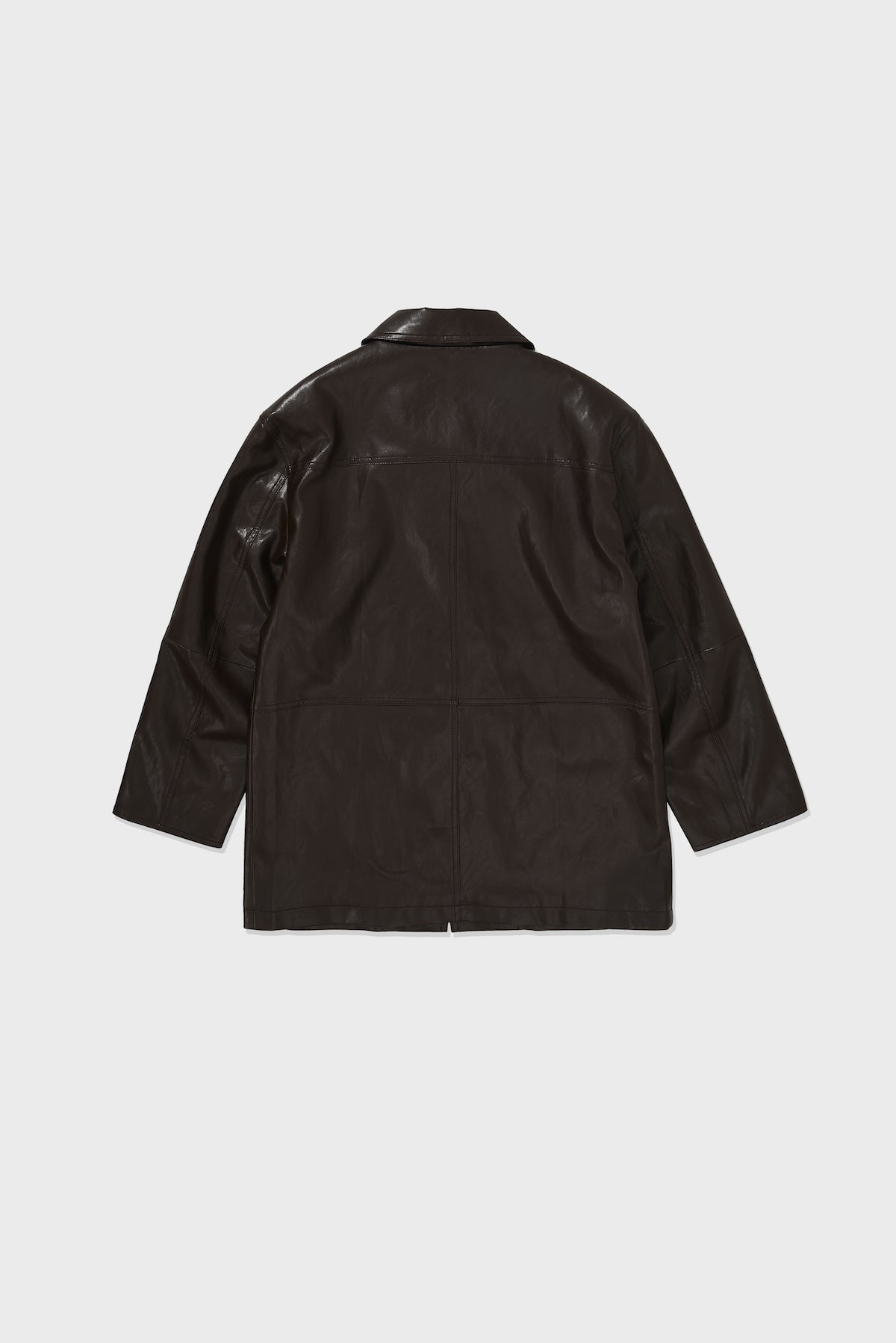 Vegan Leather RP Jacket In Brown