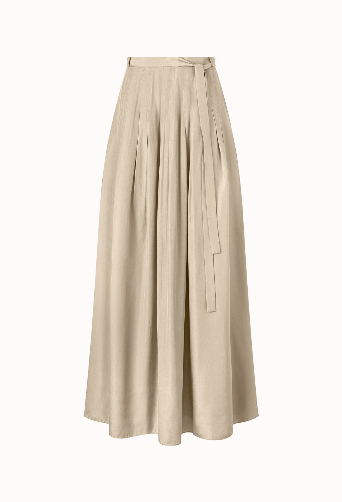 Vintage Satin Skirt In Beige