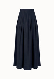 Vintage Satin Skirt In Navy
