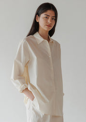 Bio Poplin Shirt In Cream