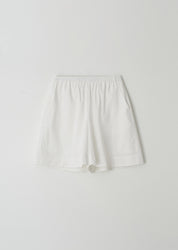 Wide Half Banded Pants In Ivory