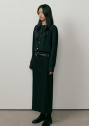 Standard H-line Long Skirt In Black