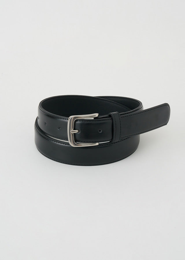 30mm Eco Leather Belt In Black