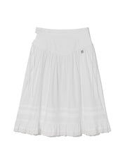 Amelia Tiered Ruffle Skirt In White