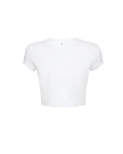 Alosoft Crop Finesse Short Sleeve In White