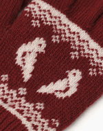 Holiday Knit Gloves In Red
