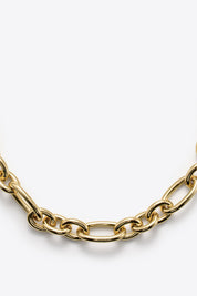 Irregular Chain Necklace In Gold