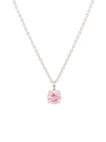 Pink Lab Grown Diamond 4 Prong Necklace