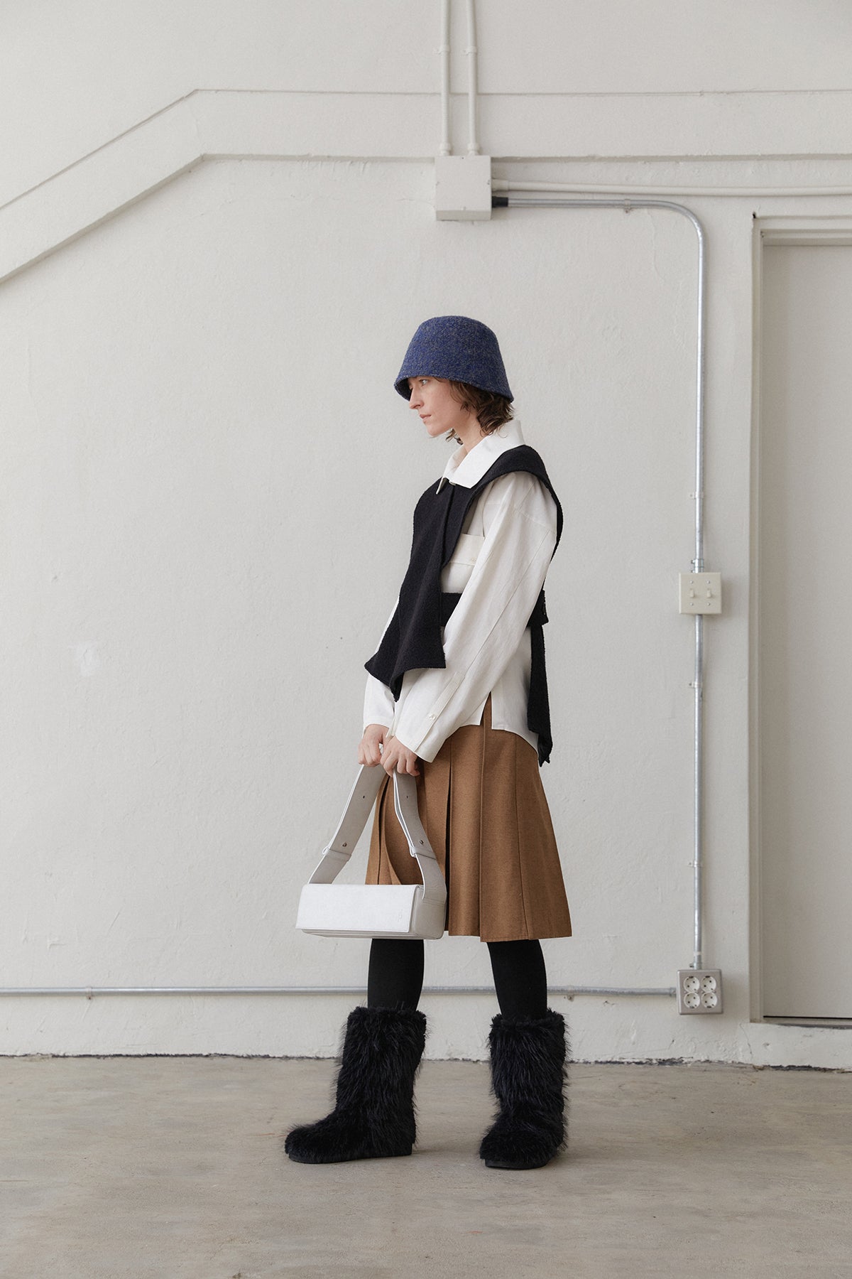 Ep Bucket Hat In Melange Blue