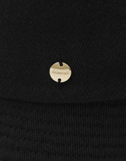 黑色棉質斜紋漁夫帽