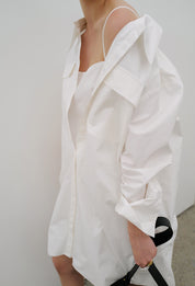 Crisp Shirt Dress In White