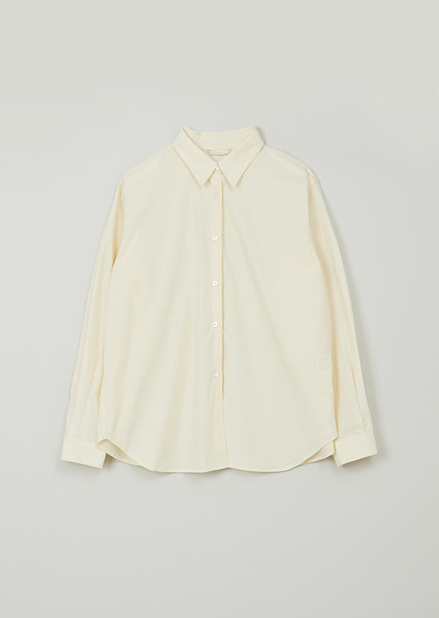 Bio Poplin Shirt In Cream