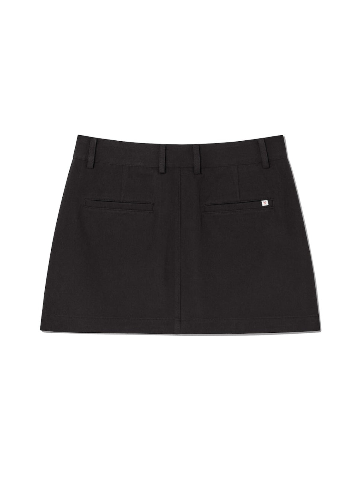 Oxford Cotton Mini Skirt In Black