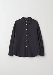 Bio Poplin Shirt In Charcoal