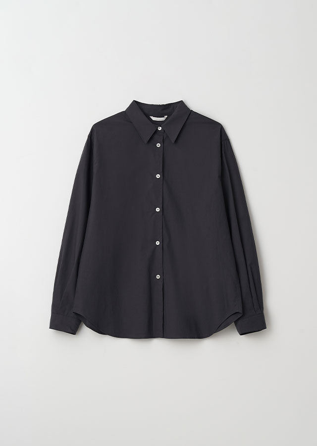 Bio Poplin Shirt In Charcoal